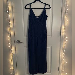 Francesca’s Navy Sparkly Romper